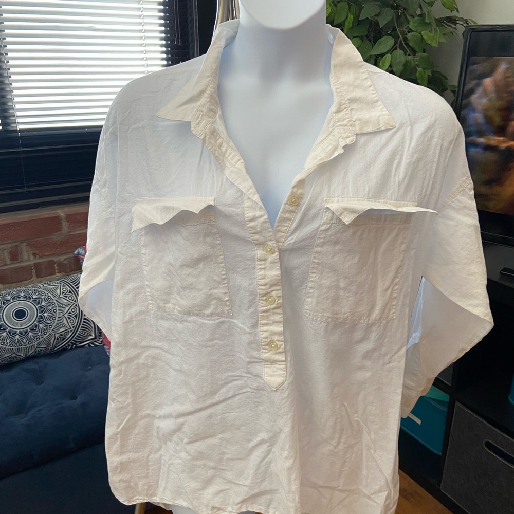 White, Swiss dot Old Navy top